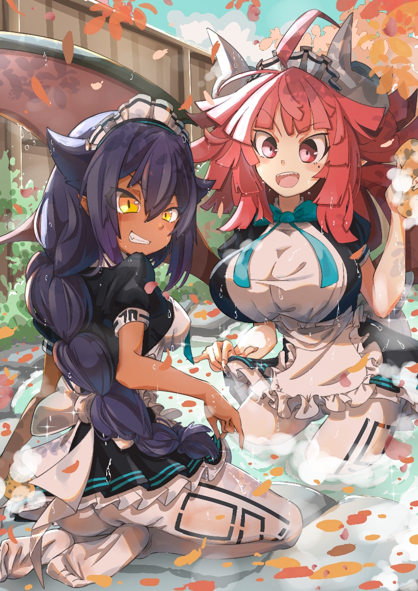 karin, jahy, prier, and maou prier (blue archive and 3 more) drawn by the_land_druid