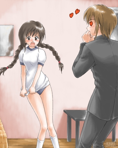 Mtf gym tugging schoolgirl