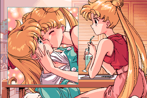 tsukino usagi and aino minako (bishoujo senshi sailor moon) drawn by mermaid_(artist)