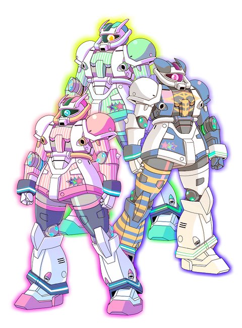 zaku (gundam and 1 more) drawn by joy_(cyber_x_heaven)