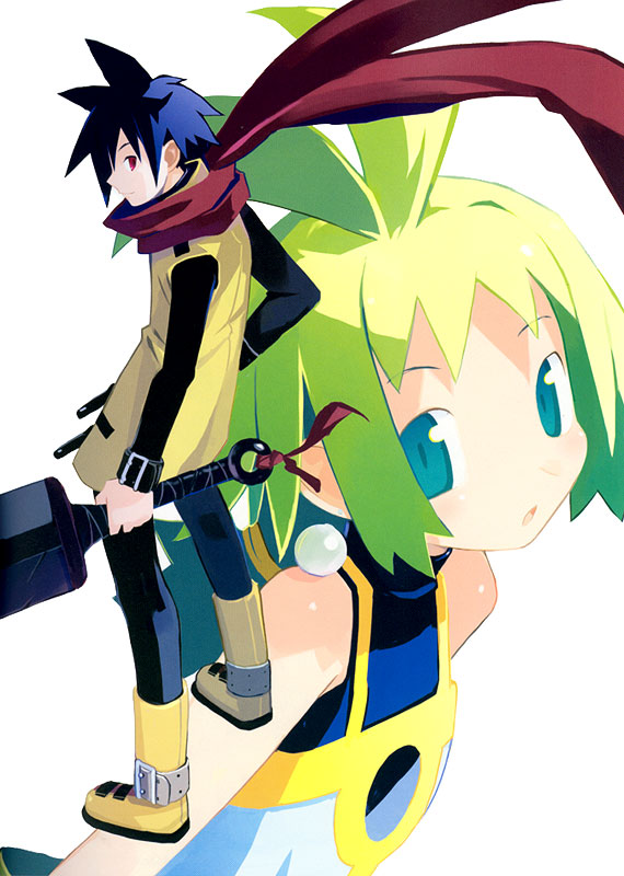 marona and ash (phantom brave) drawn by harada_takehito