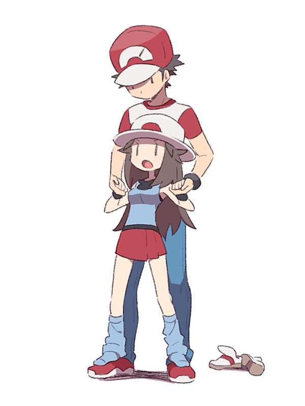 red and leaf (pokemon and 2 more) drawn by agata_(agatha)