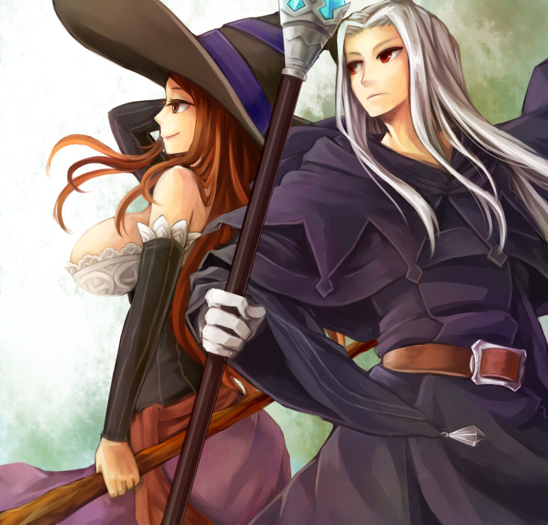 sorceress and wizard (dragon's crown) drawn by choma0215