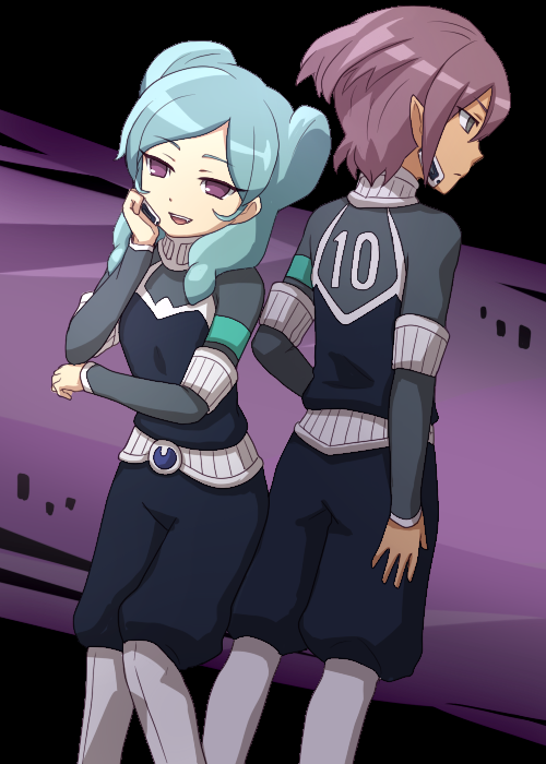 beta and alpha (inazuma eleven and 2 more) drawn by darjeeling-tea