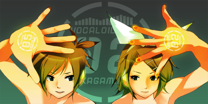 kagamine rin and kagamine len (vocaloid) drawn by hero_(dka)