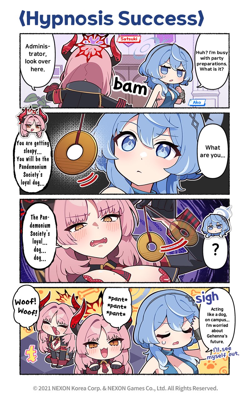 ako and satsuki (blue archive) drawn by donmin_h