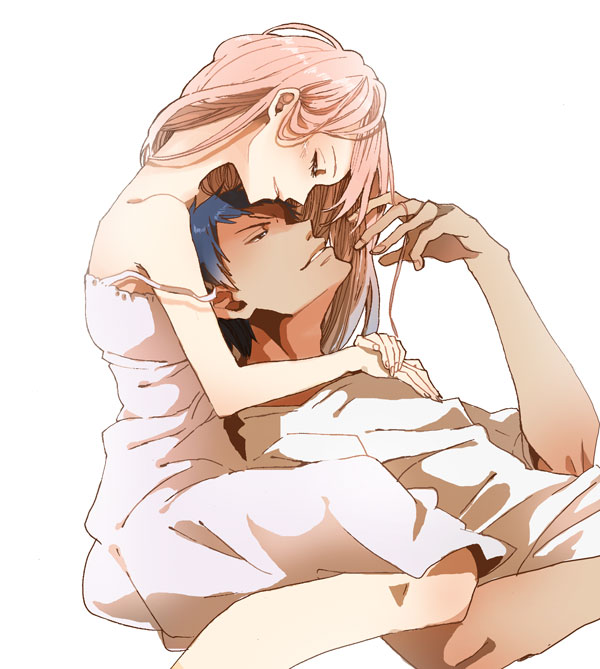 aomine daiki and momoi satsuki (kuroko no basuke) drawn by new_yamari