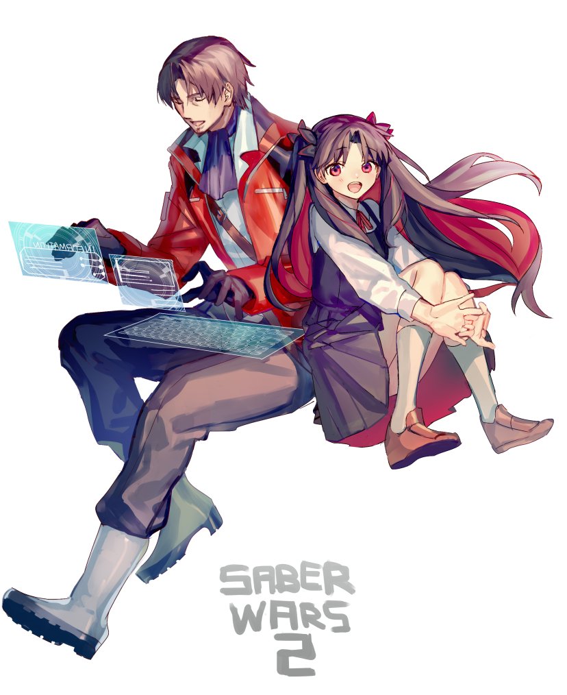 ishtar, tohsaka tokiomi, and space ishtar (fate and 1 more) drawn by mebaru