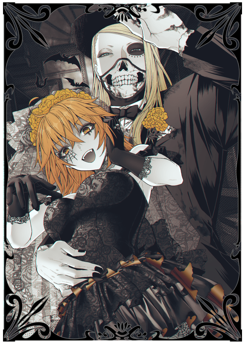 fujimaru ritsuka and tezcatlipoca (fate and 1 more) drawn by ssm_chan_009