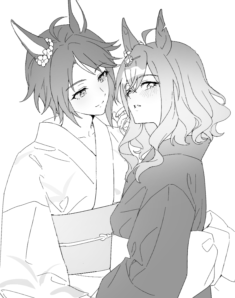 jungle pocket and fuji kiseki (umamusume) drawn by zn242878163
