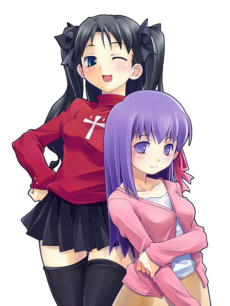 tohsaka rin and matou sakura (fate and 1 more) drawn by toruneko