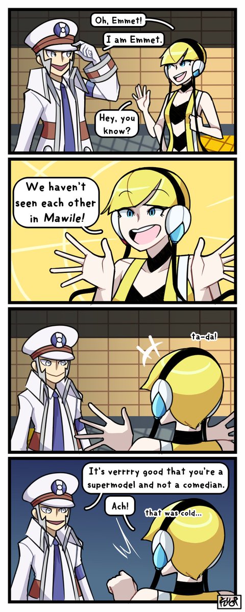 elesa and emmet (pokemon and 1 more) drawn by fluorart