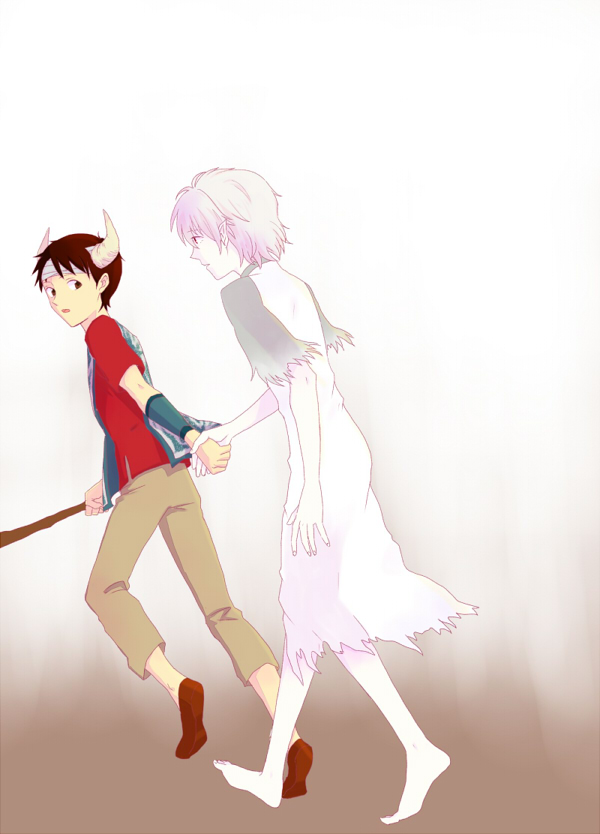 ikari shinji, nagisa kaworu, yorda, and ico (neon genesis evangelion and 1 more) drawn by tobari_(5817871)