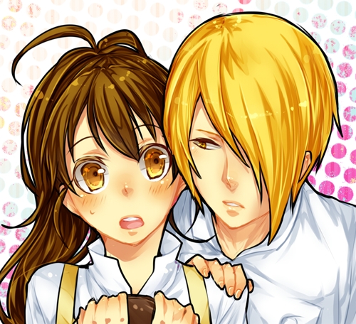 taneshima popura and satou jun (working!!) drawn by b-trice