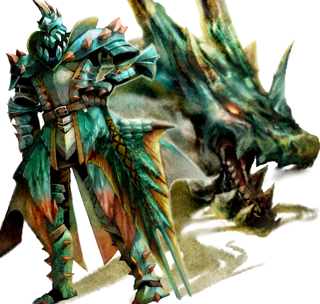 monster hunter and lagiacrus (monster hunter and 1 more) drawn by moyaro