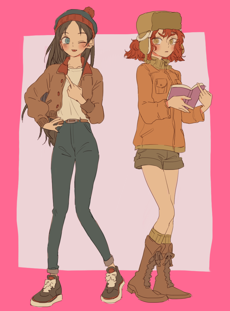 stan marsh and kyle broflovski (south park) drawn by syu_(no1zerg)