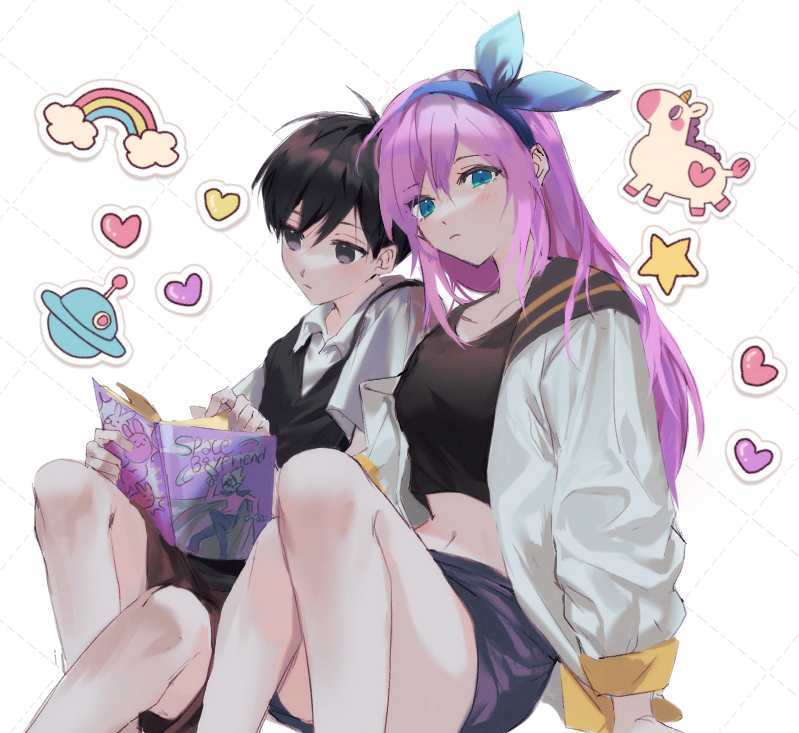 sunny, aubrey, and captain spaceboy (omori) drawn by ss_un17