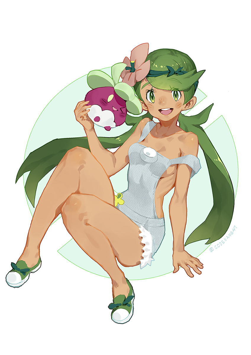 mallow and bounsweet (pokemon and 1 more) drawn by codename47