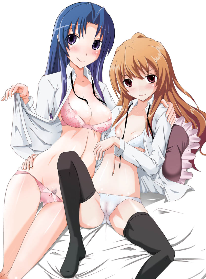 aisaka taiga and kawashima ami (toradora!) drawn by rentaichou