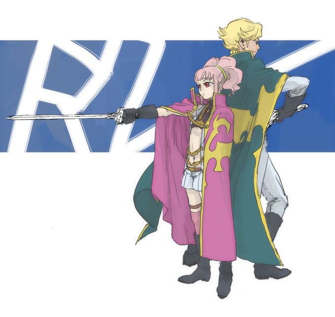 anya alstreim and gino weinberg (code geass) drawn by haneda_(pixiv56838)