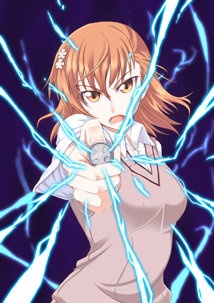 misaka mikoto (toaru majutsu no index and 1 more) drawn by kurogane_(blackxsilver)