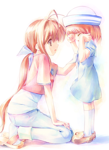 okazaki ushio and furukawa sanae (clannad) drawn by takoyaki_(roast)