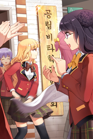 celine hastur, weekly daily, amy, and student council member (sword girls) drawn by gilse