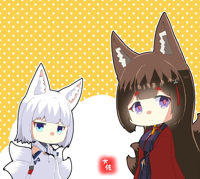 kaga and amagi (azur lane) drawn by taisa_(kari)