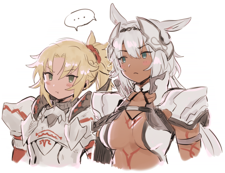 mordred and caenis (fate and 2 more) drawn by roby_(lilirenzu)