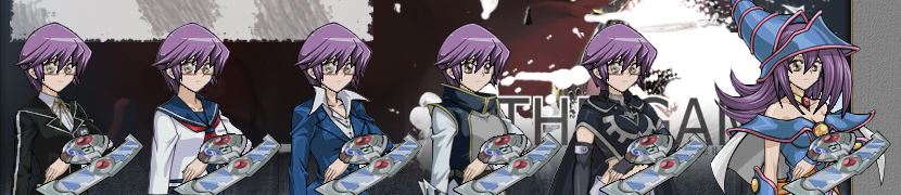 nagato yuki and dark magician girl (yu-gi-oh! and 2 more)
