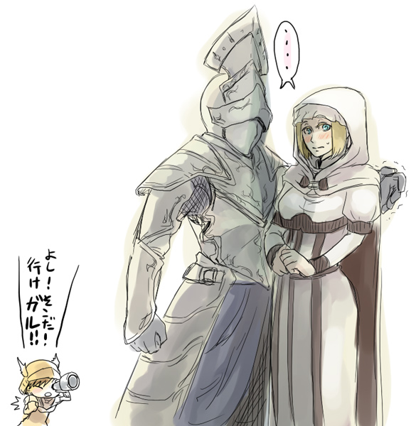 garl vinland, maiden astraea, and selen vinland (demon's souls) drawn by murai_shinobu