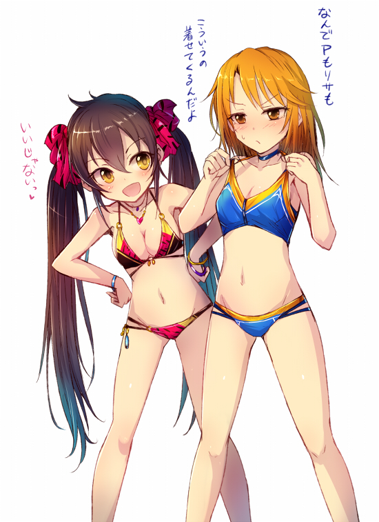 yuuki haru and matoba risa (idolmaster and 1 more) drawn by kara_(color)