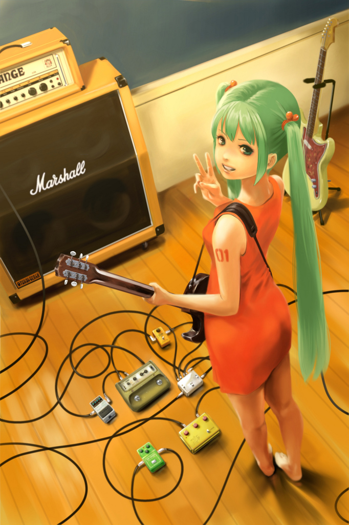 hatsune miku (vocaloid and 1 more) drawn by zenox