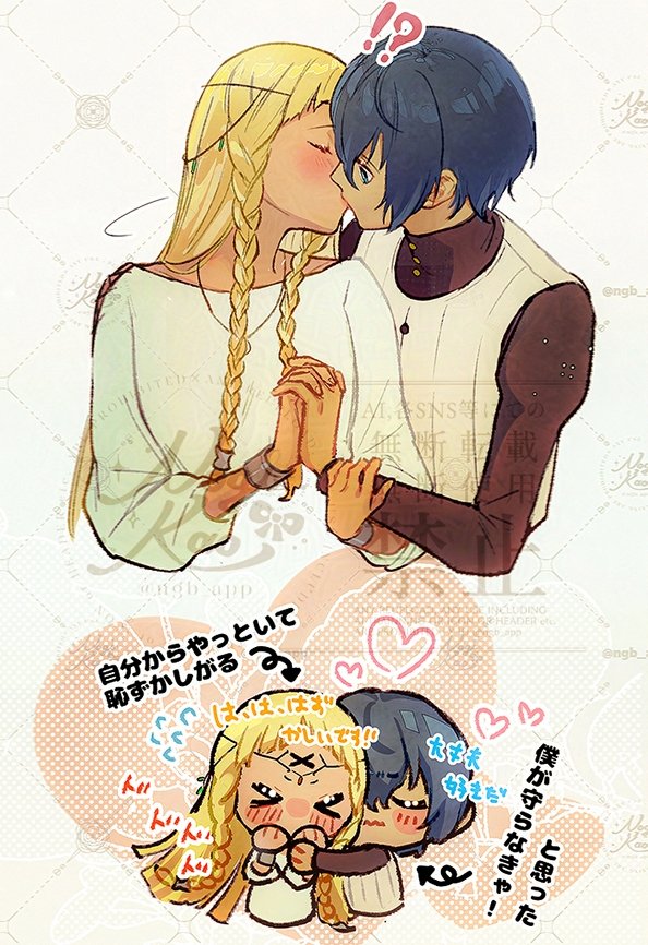 protagonist and eupha (metaphor: refantazio) drawn by kaori