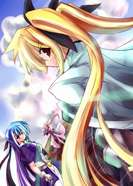 fate testarossa, signum, ginga nakajima, and laevatein (lyrical nanoha and 1 more)