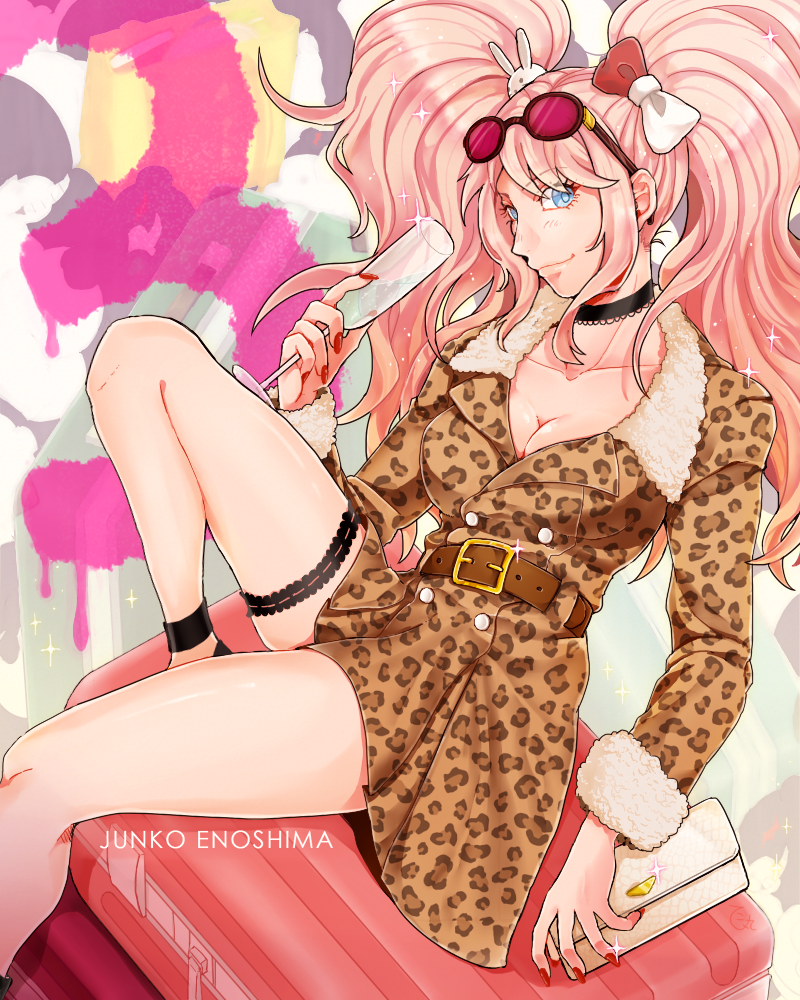 enoshima junko (danganronpa and 2 more) drawn by chocoare
