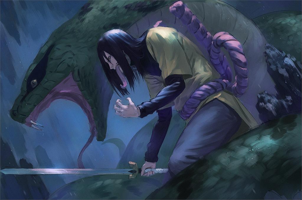 Orochimaru And Manda Naruto And 1 More Drawn By Wasabi60 Danbooru