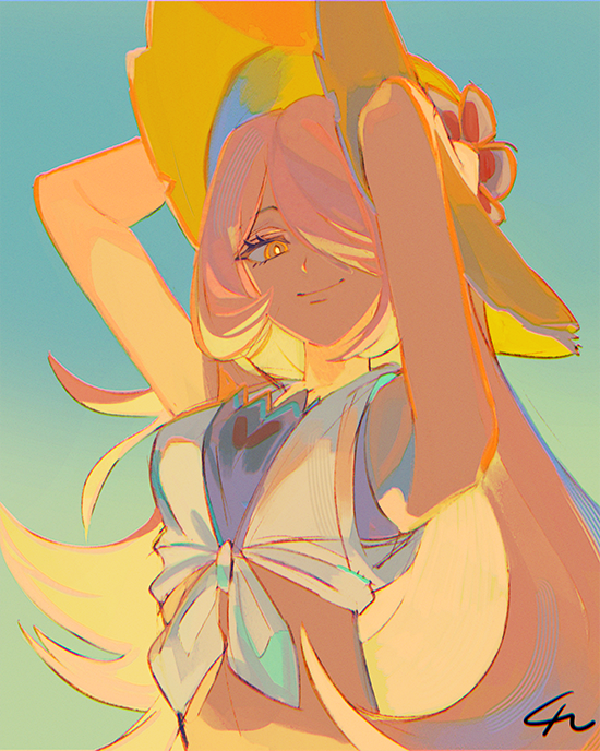 cynthia (pokemon and 1 more) drawn by senzzang