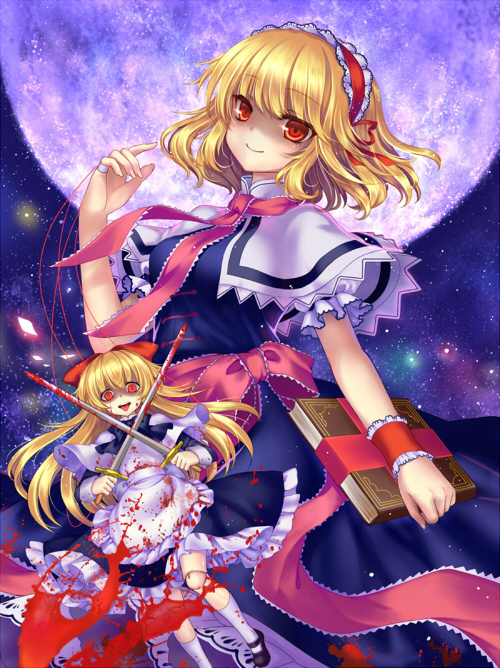 alice margatroid and shanghai doll (touhou) drawn by mirror_(xilu4)