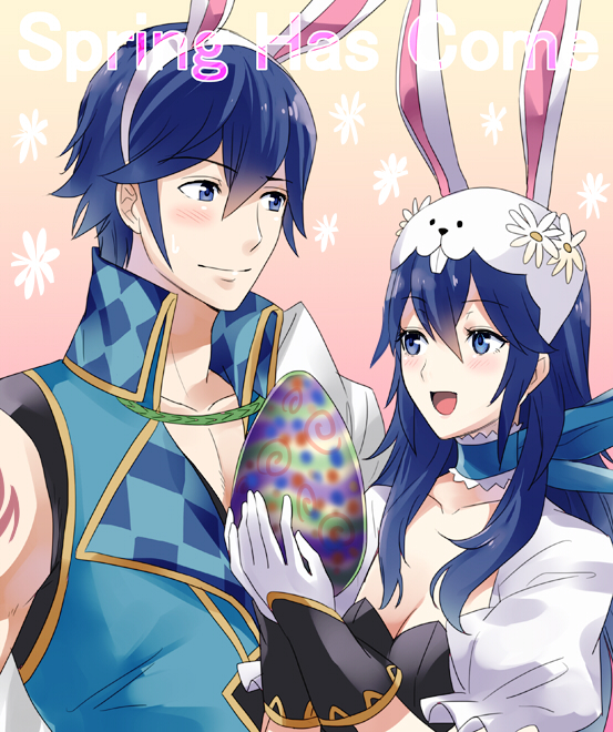 lucina and chrom (fire emblem and 2 more) drawn by ameno_(a_meno0)