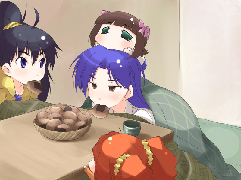kisaragi chihaya, ganaha hibiki, haruka-san, and yayo (idolmaster and 2 more) drawn by akane_yuki