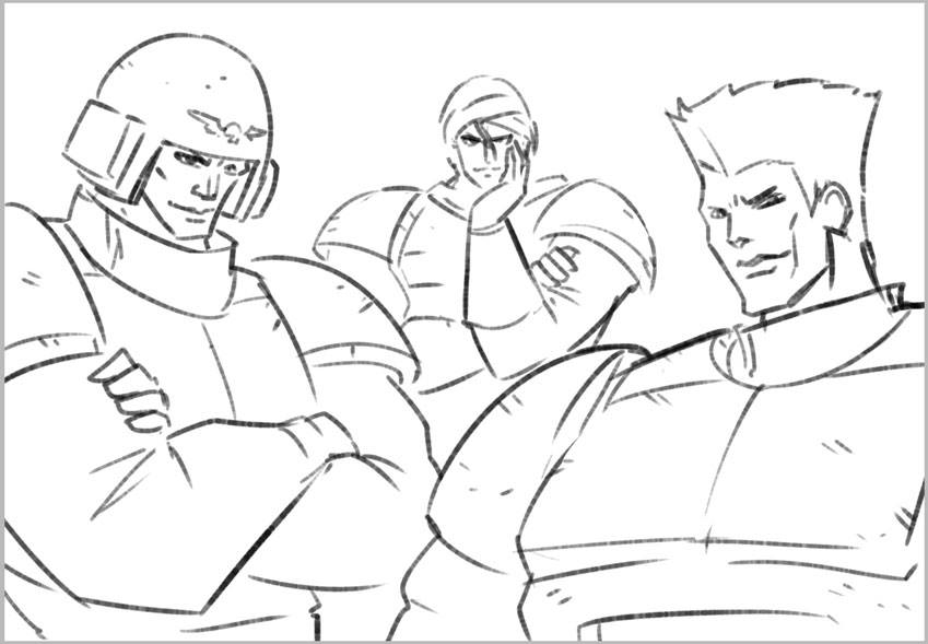 kars, wamuu, astra militarum, and esidisi (jojo no kimyou na bouken and 2 more) drawn by lutherniel