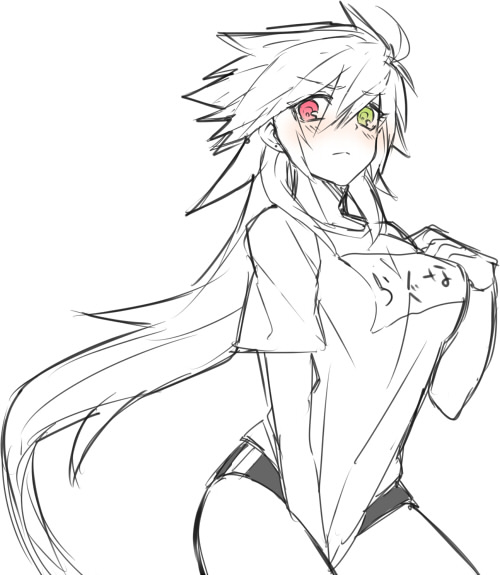 ragna the bloodedge and alpha-01 (blazblue) drawn by tomo_(tomorag7)