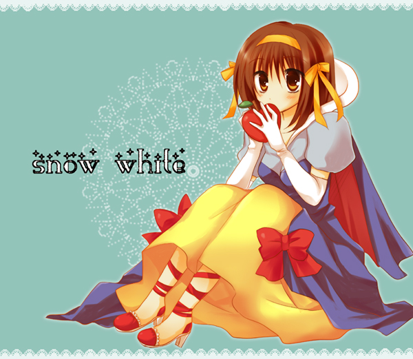 suzumiya haruhi and snow white (suzumiya haruhi no yuuutsu and 1 more) drawn by pokopi
