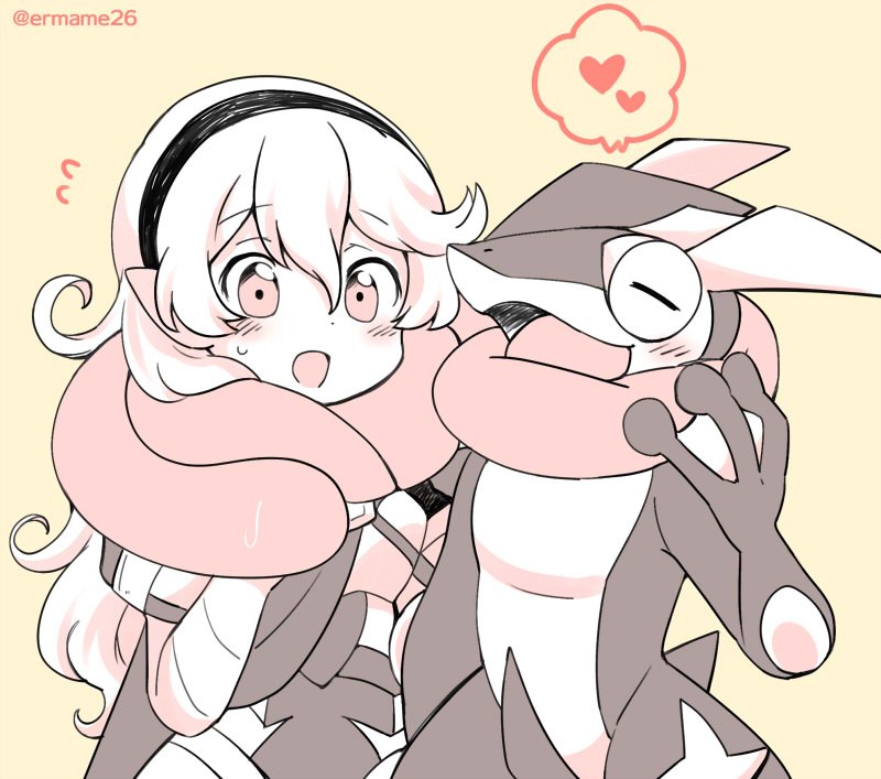 female corrin and greninja (pokemon and 3 more) drawn by eromame