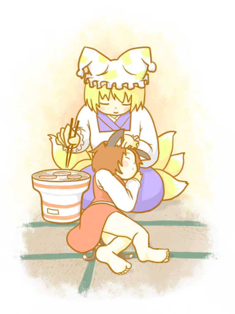 yakumo ran and chen (touhou) drawn by mister_oyaki