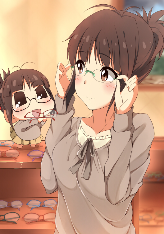 akizuki ritsuko and chicchan (idolmaster and 1 more) drawn by hitotsuki_nanoka