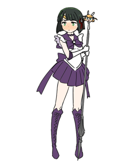 hinoshita kaho, momose ginko, and sailor saturn (love live! and 2 more) drawn by shinanoya_(satanicad)