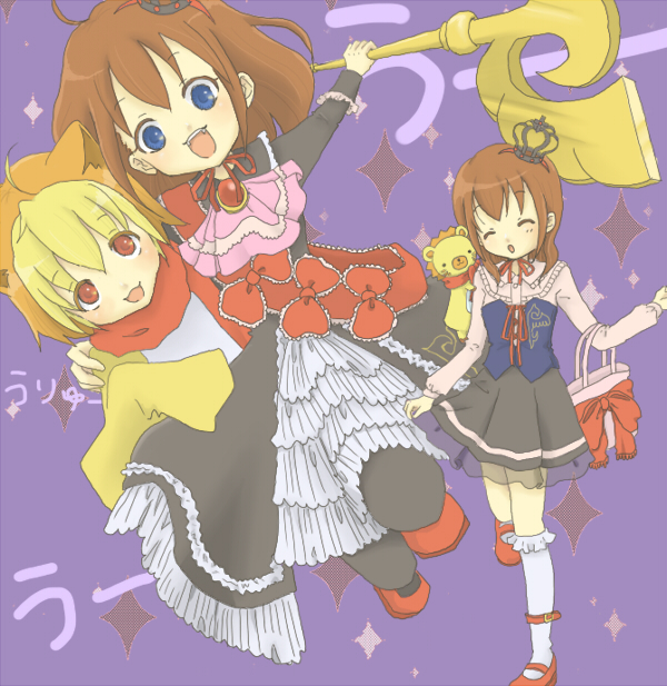 ushiromiya maria, sakutarou, and maria (umineko no naku koro ni) drawn by runrun-ichigo