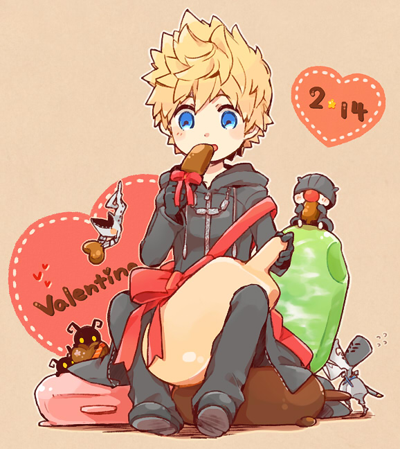 moogle, roxas, shadow, dusk, and samurai (kingdom hearts) drawn by yubon